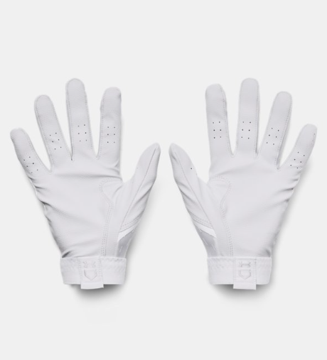 Men's Under Armour Clean Up Batting Gloves "White"