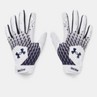 Men's Under Armour Clean Up Batting Gloves "White/Purple"