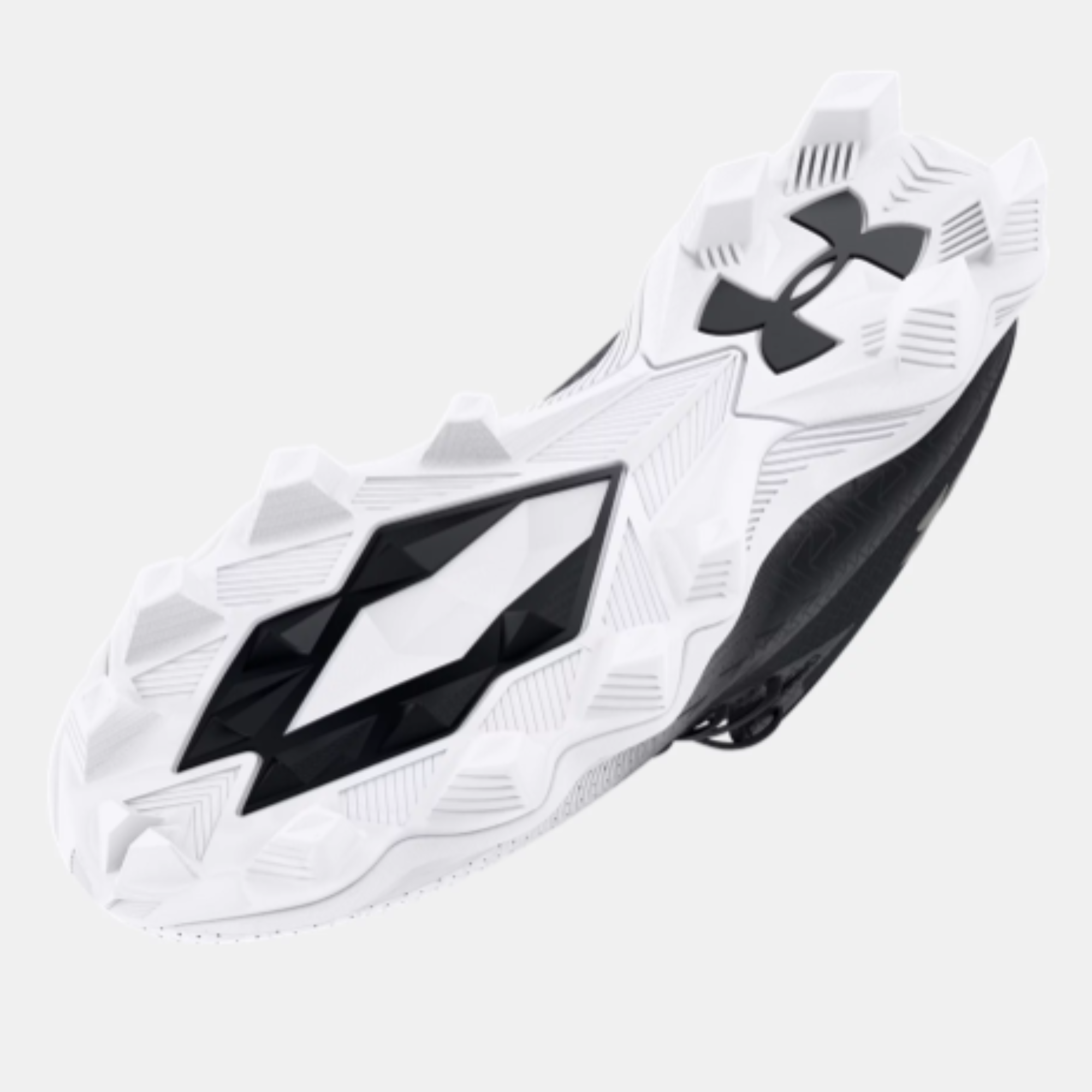 Men's Under Armour Spotlight Franchise 4 RM Football Cleats "Metallic Gun Black/White"