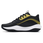 Big Kids' Under Armo Lockdown 7 Basketball Shoes "Black Metallic Gold"