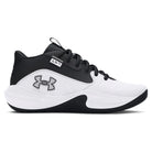 Big Kids' Under Armour Lockdown 7 Basketball Shoes "White Black"