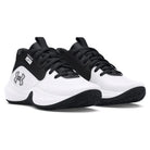 Big Kids' Under Armour Lockdown 7 Basketball Shoes "White Black"