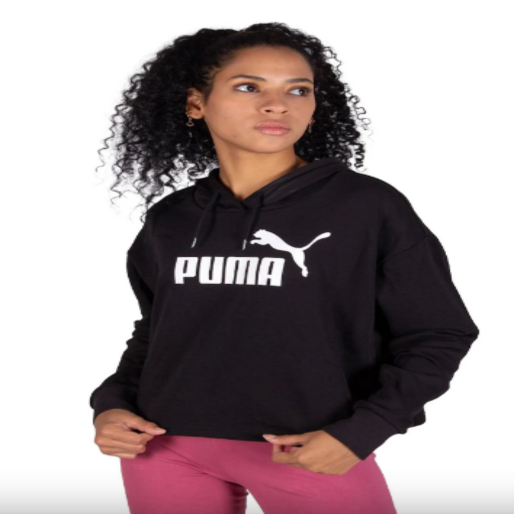 Women's Puma Essentials Cropped Logo Pullover Hoodie TR