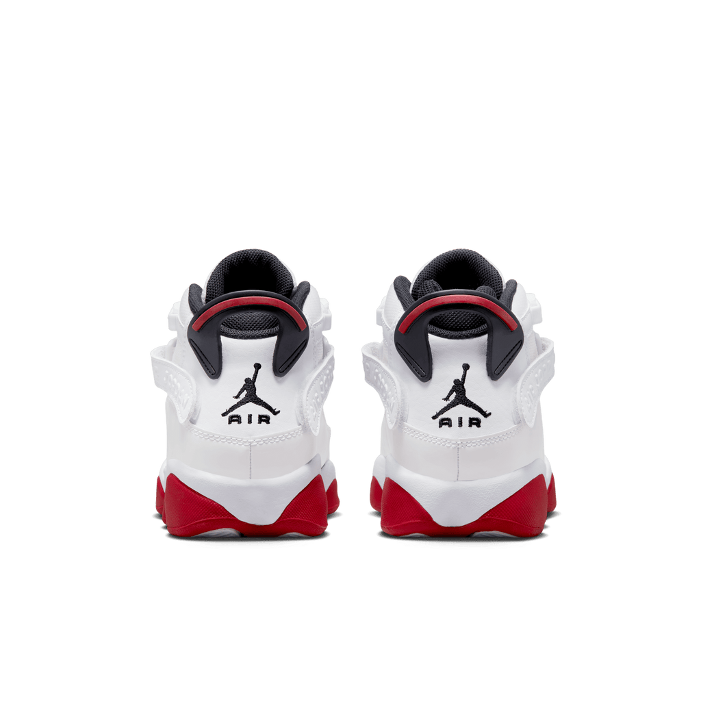 Big Kids' Jordan 6 Rings "White University Red"