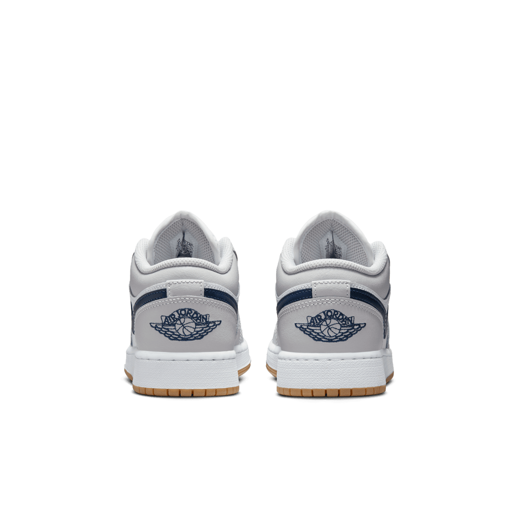 Big Kids' Air Jordan 1 Low "White Neutral Grey Gum"
