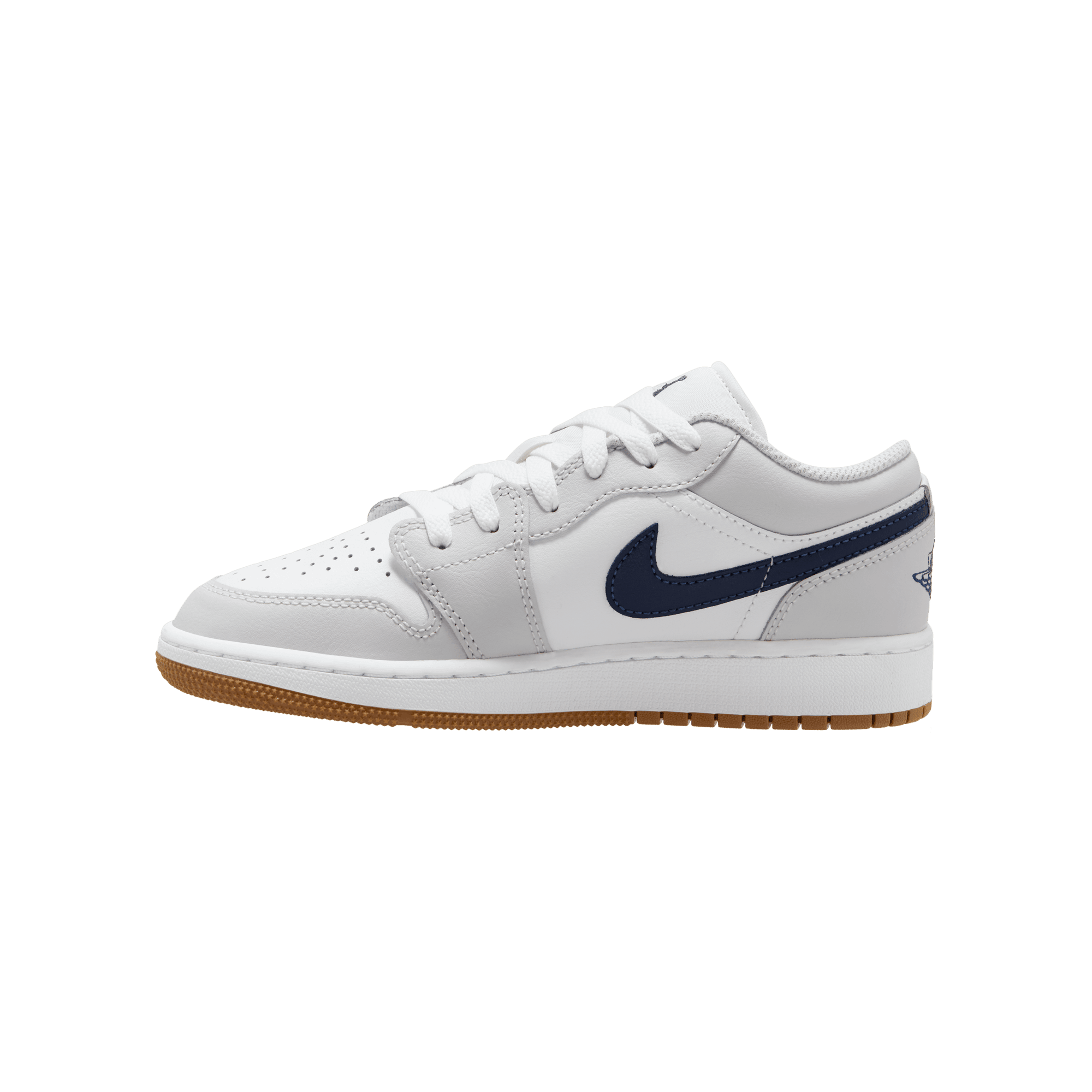 Big Kids' Air Jordan 1 Low "White Neutral Grey Gum"