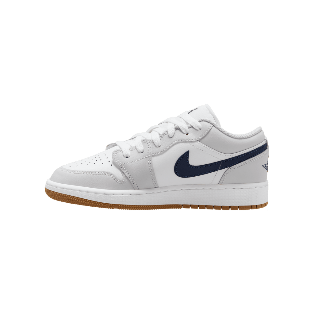 Big Kids' Air Jordan 1 Low "White Neutral Grey Gum"