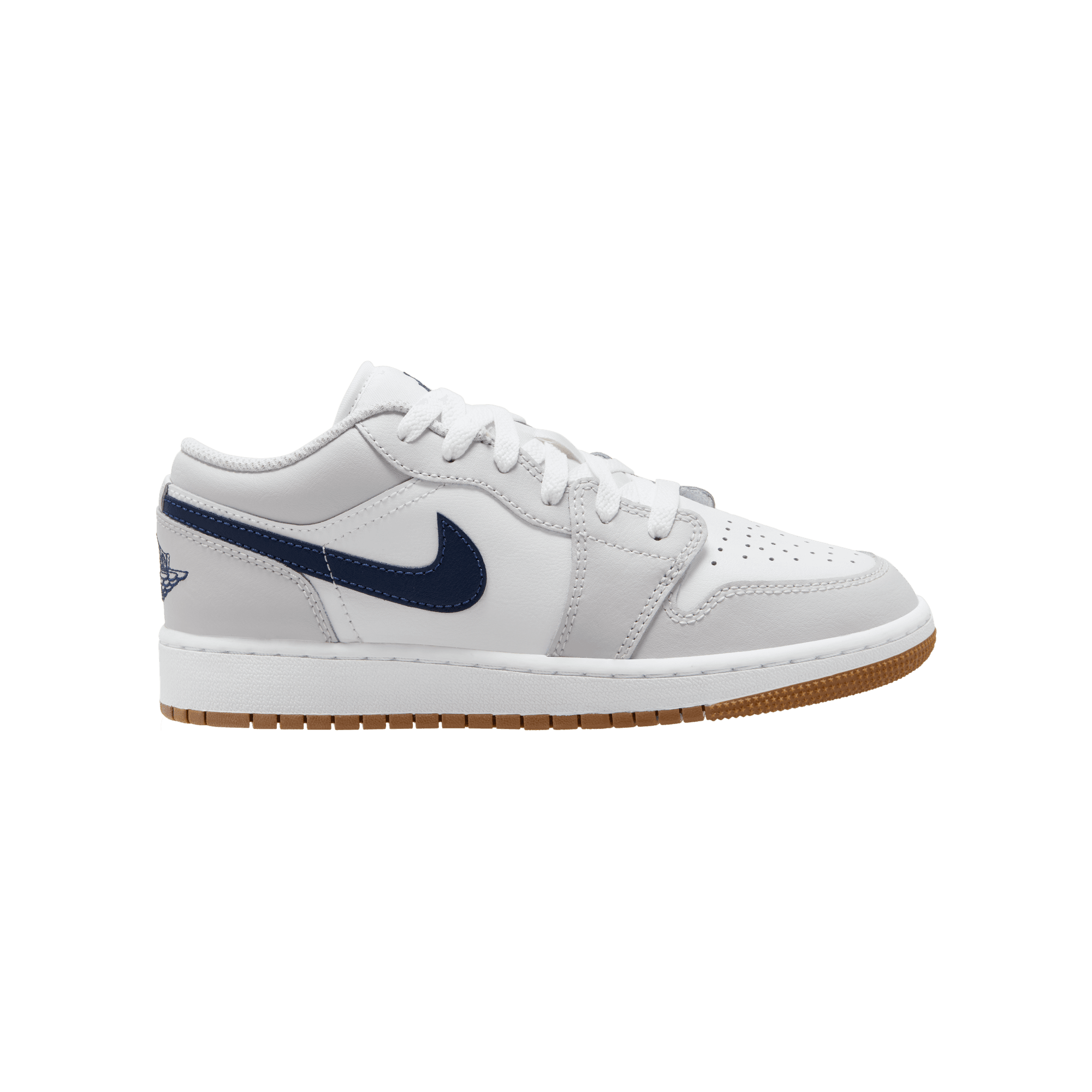 Big Kids' Air Jordan 1 Low "White Neutral Grey Gum"