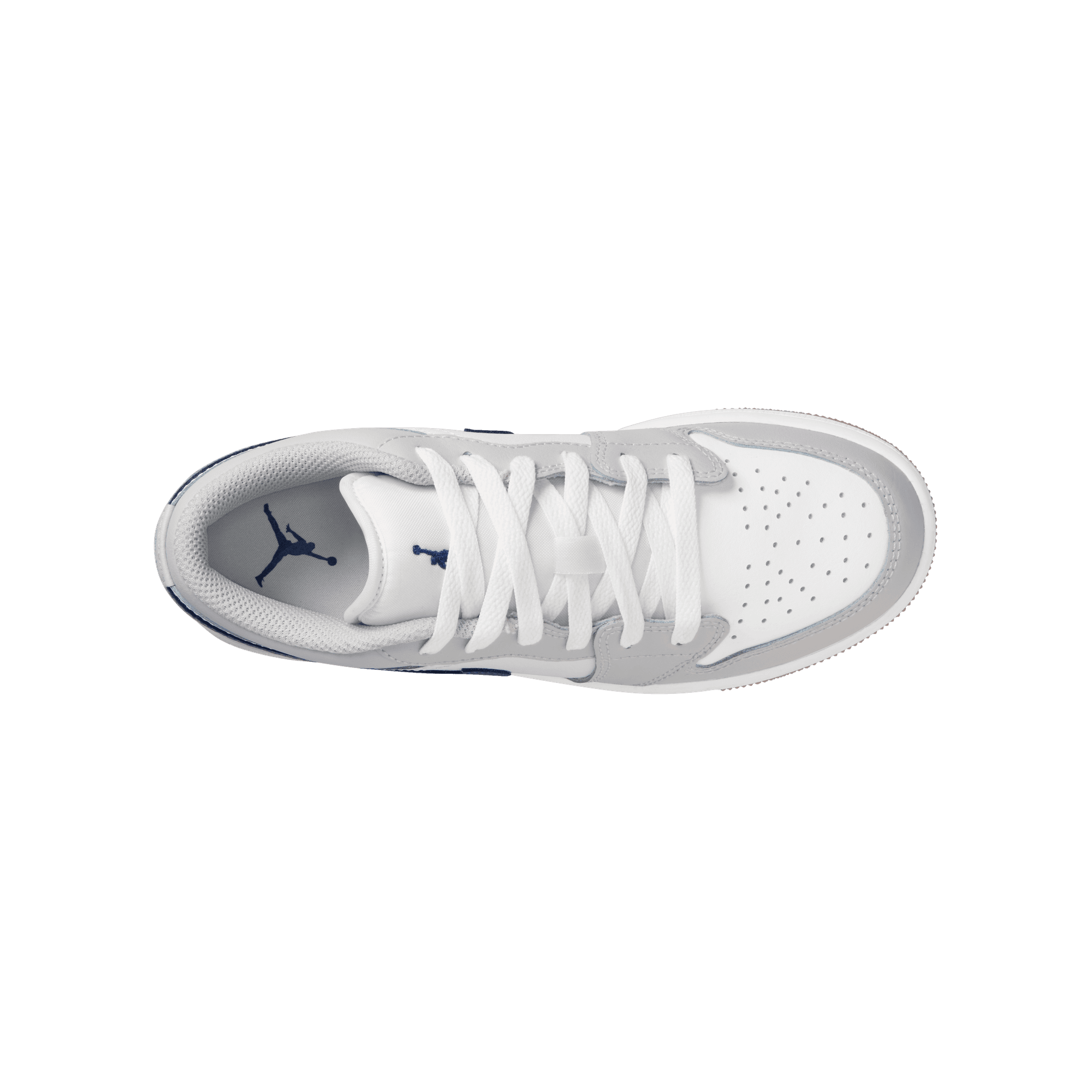 Big Kids' Air Jordan 1 Low "White Neutral Grey Gum"