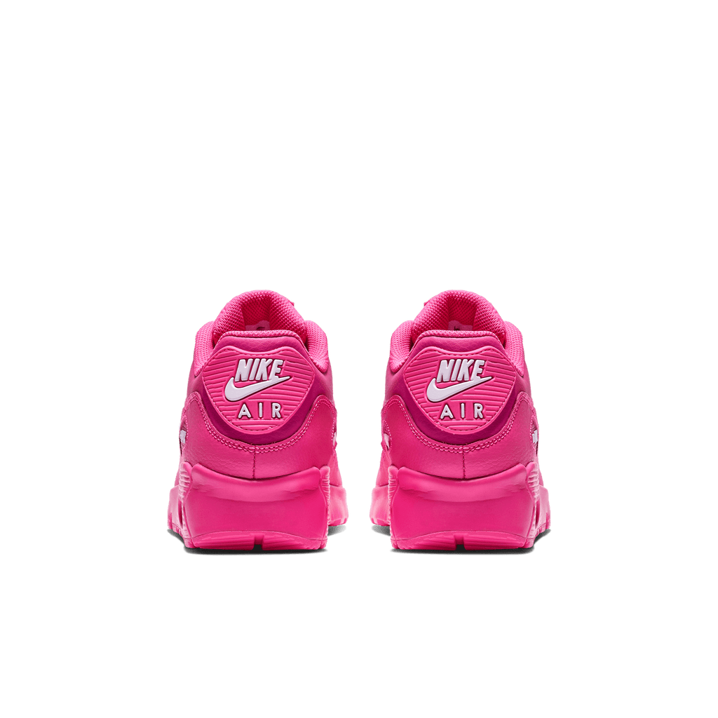 Girls' Nike Air Max 90 Leather "Laser Fuchsia"