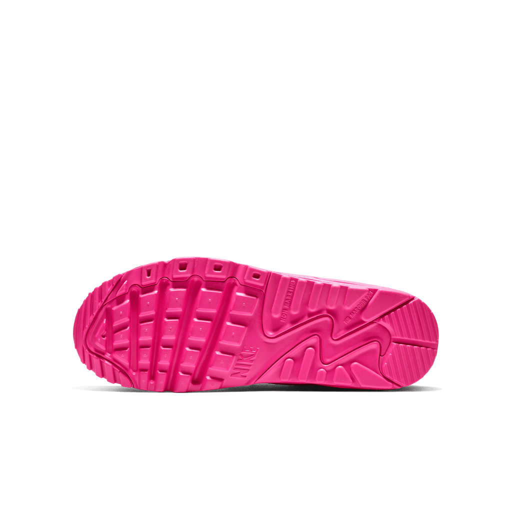 Girls' Nike Air Max 90 Leather "Laser Fuchsia"