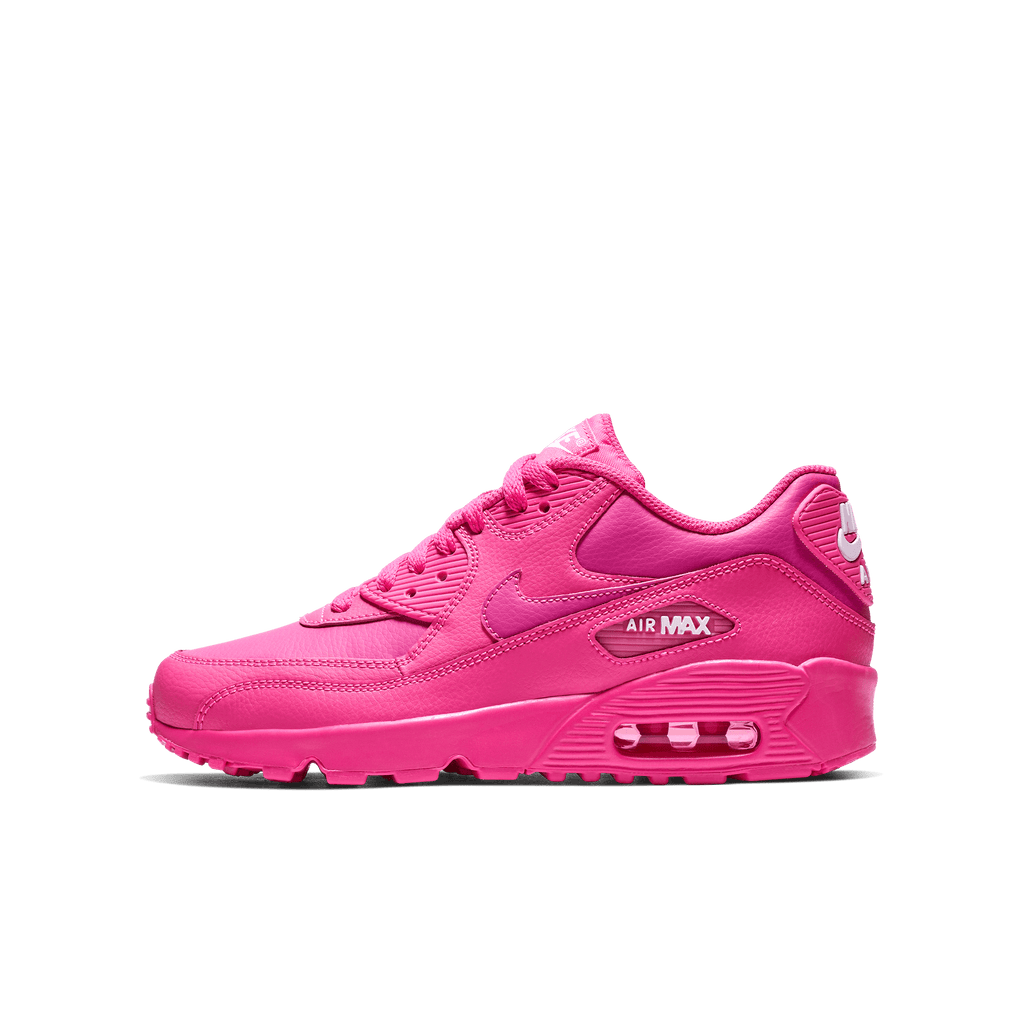 Girls Nike Air Max 90 Leather Laser Fuchsia The Closet Inc