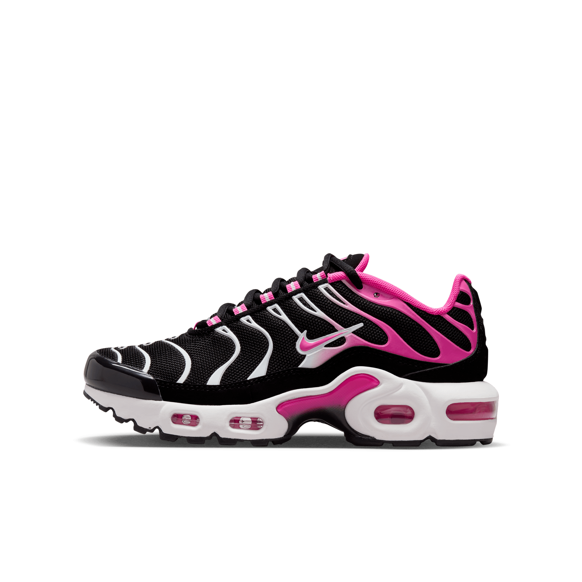 Big Kids' Nike Air Max Plus "Black Laser Fuchsia"