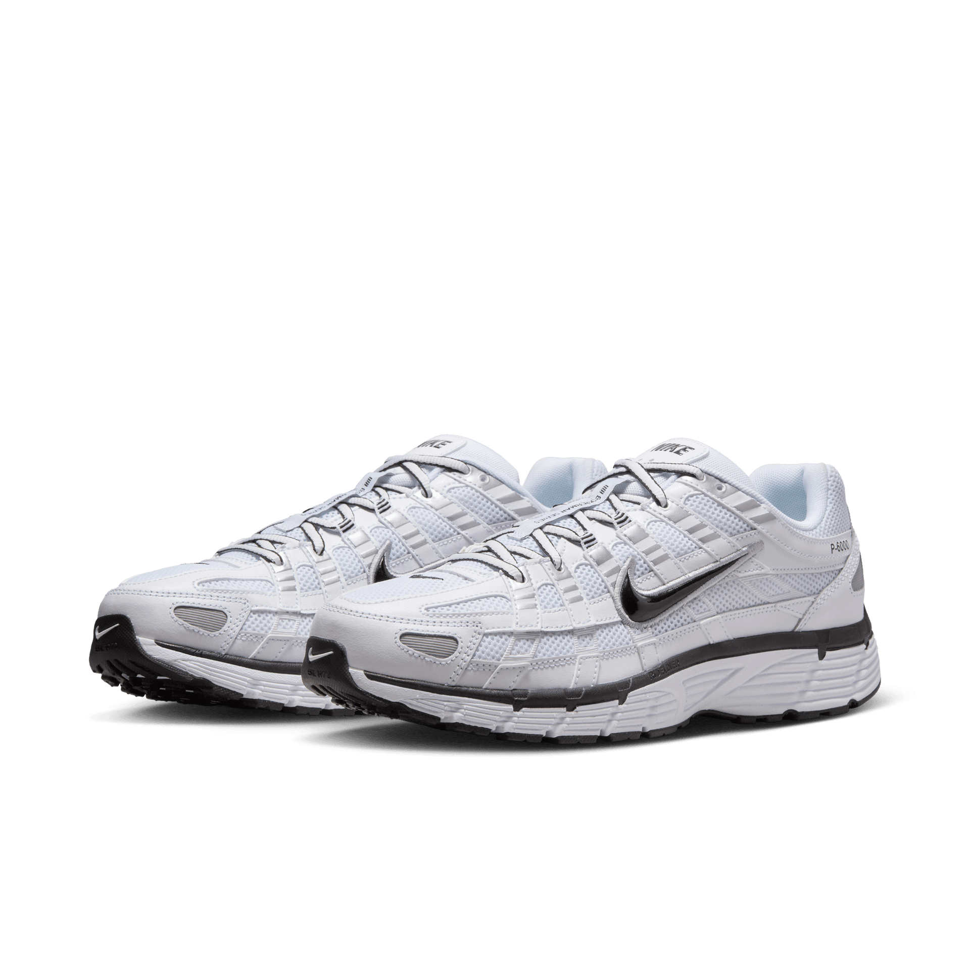 Men's Nike P-6000 "White Metallic Silver Black" - 6