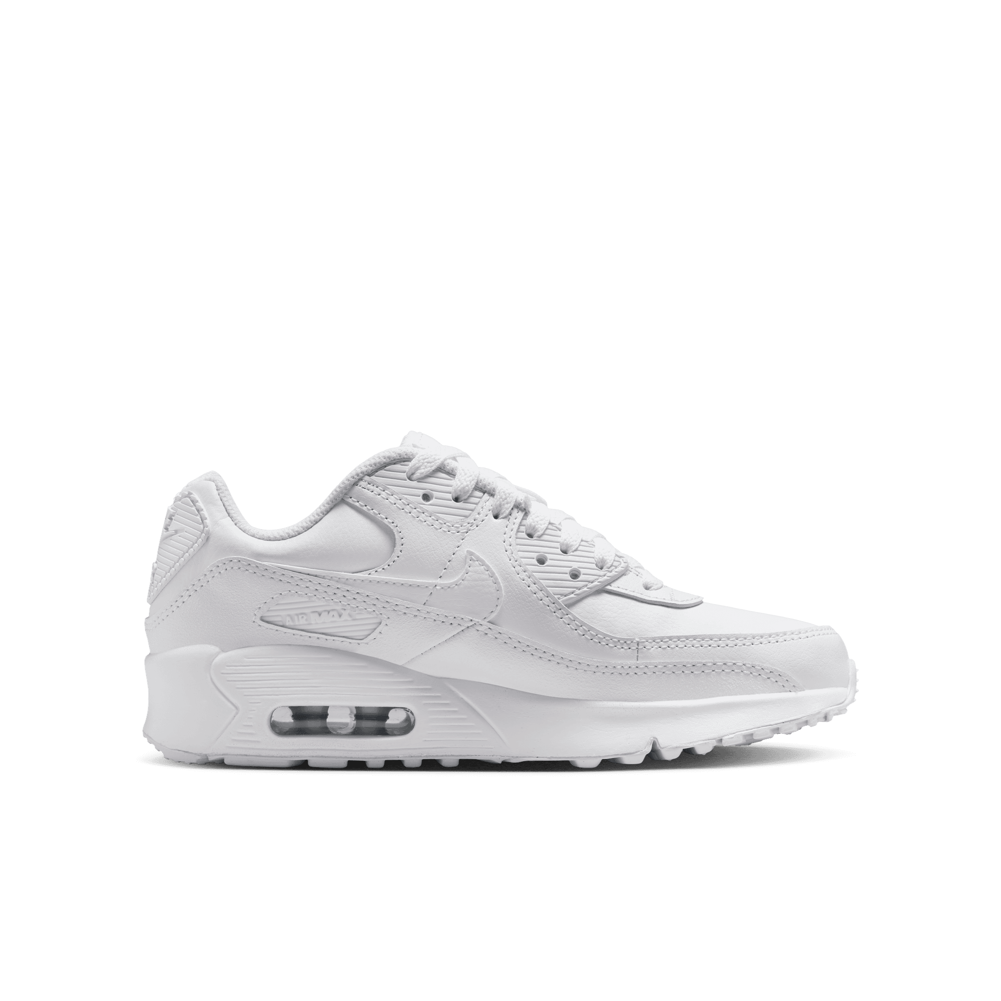 Big Kids’ Nike Air Max 90 LTR "White Metallic Silver"