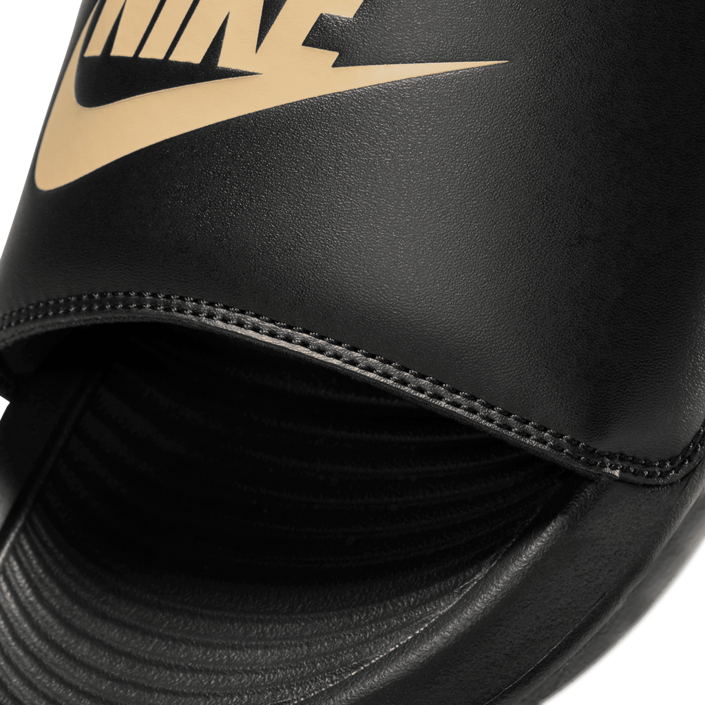 Men's Nike Victori One Slides "Black Metallic Gold"