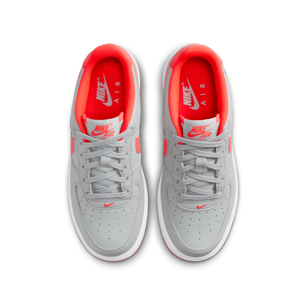 Big Kids' Nike Air Force 1 "Light Smoke Bright Crimson"