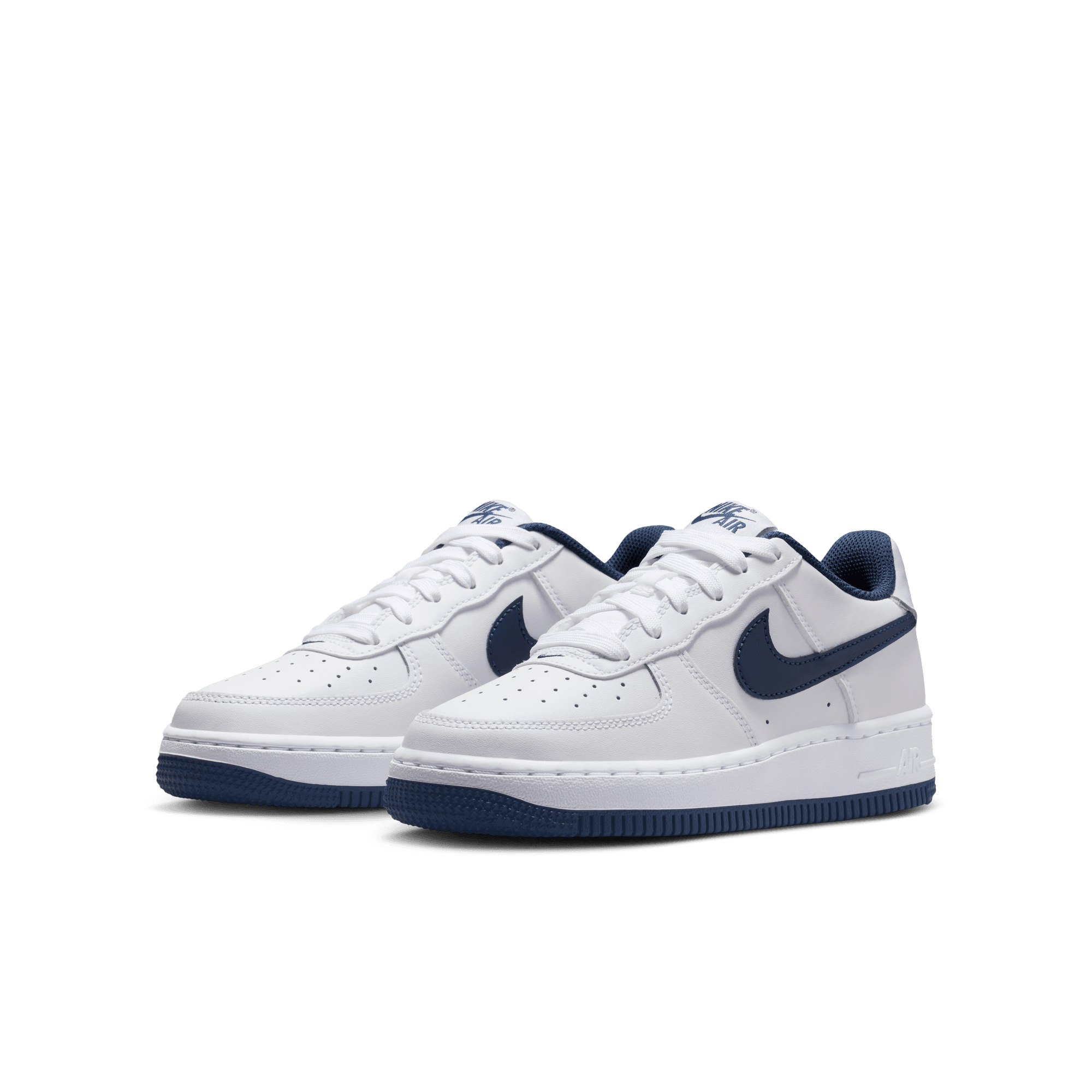 Big Kids' Nike Air Force 1 "White Football Grey Midnight Navy"
