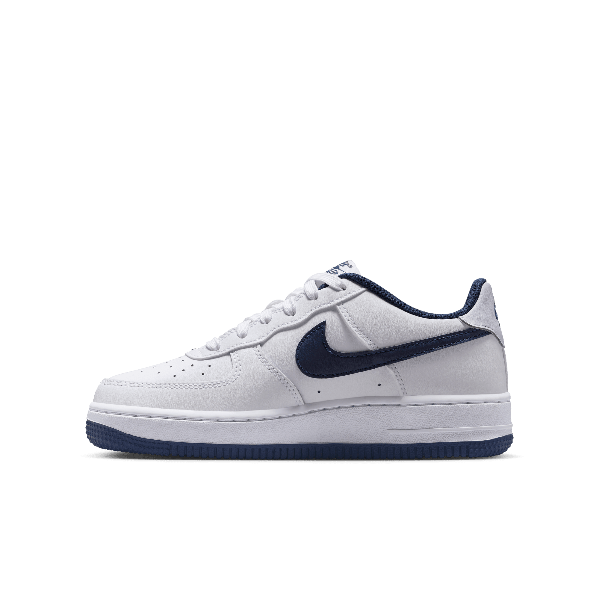 Big Kids' Nike Air Force 1 "White Football Grey Midnight Navy"