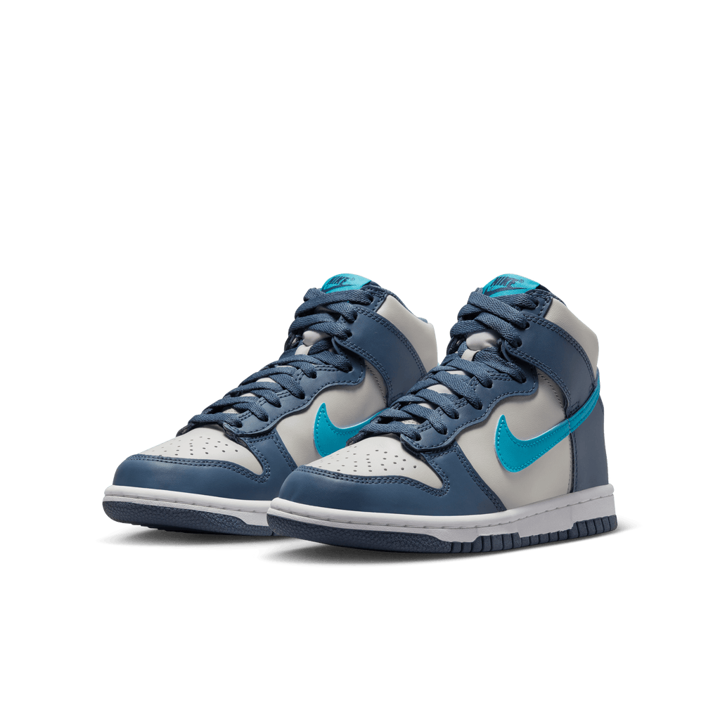 Big Kids' Nike Dunk High "Light Bone Diffused Blue"