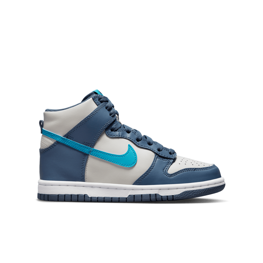 Big Kids' Nike Dunk High "Light Bone Diffused Blue"