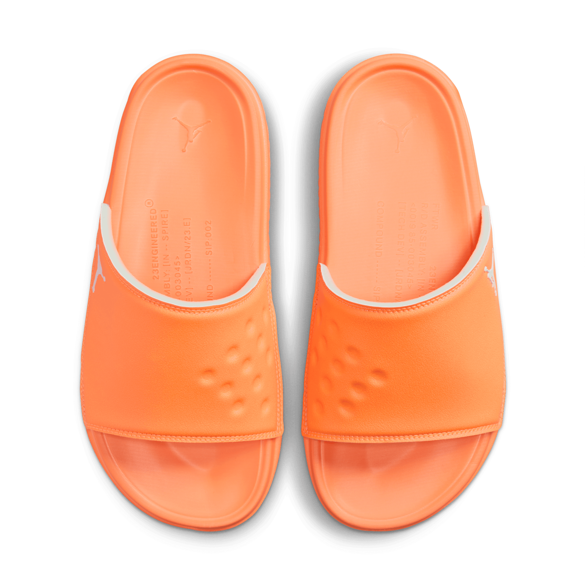 Orange best sale jordan slides