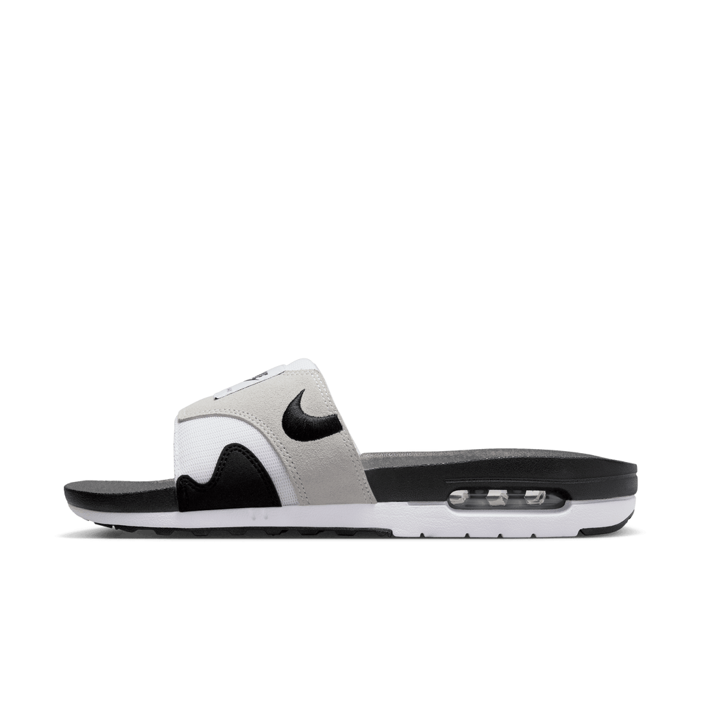 Men's Nike Air Max 1 Slides "White Black"