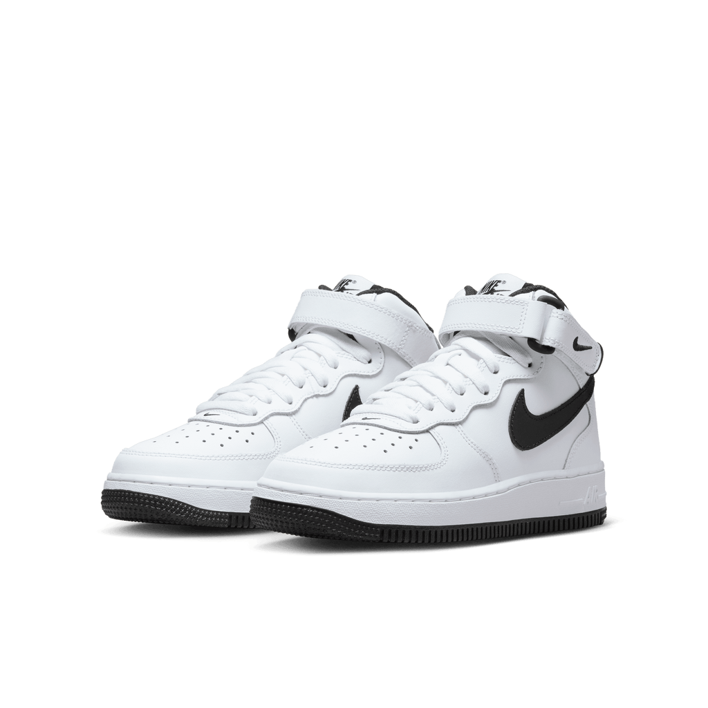 Big Kids' Nike Air Force 1 Mid LE "White Black"