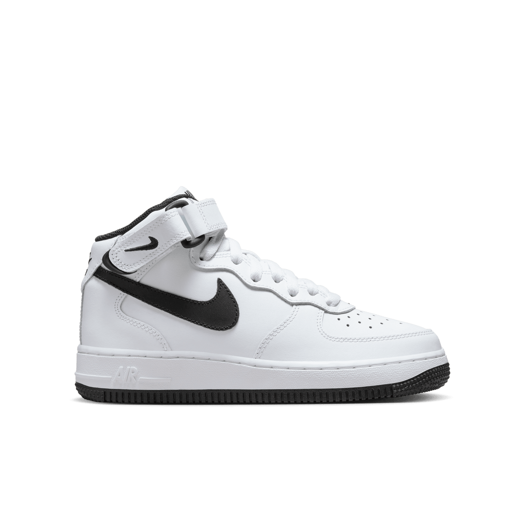 Big Kids' Nike Air Force 1 Mid LE "White Black"