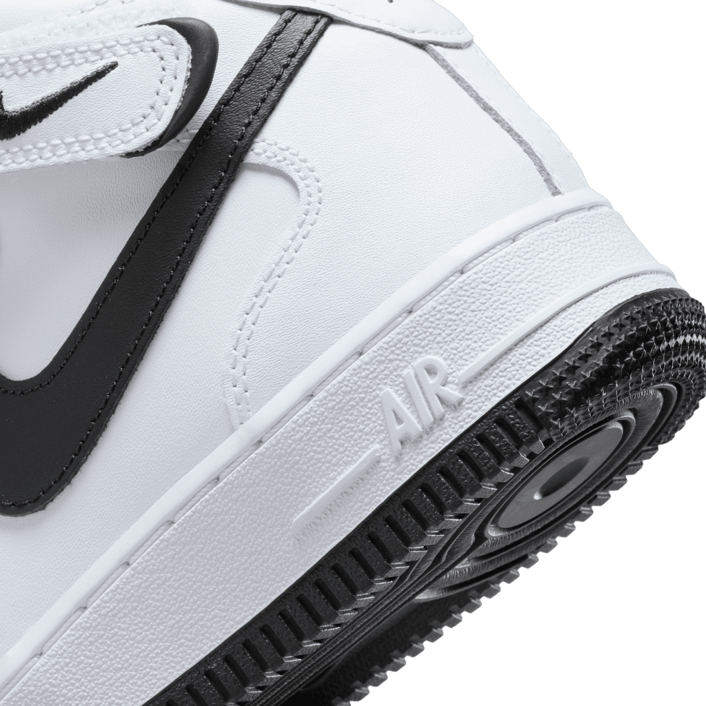 Big Kids' Nike Air Force 1 Mid LE "White Black"