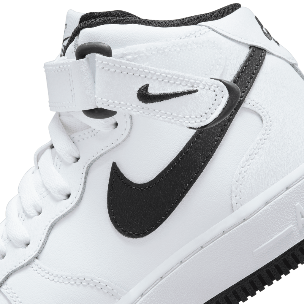 Big Kids' Nike Air Force 1 Mid LE "White Black"