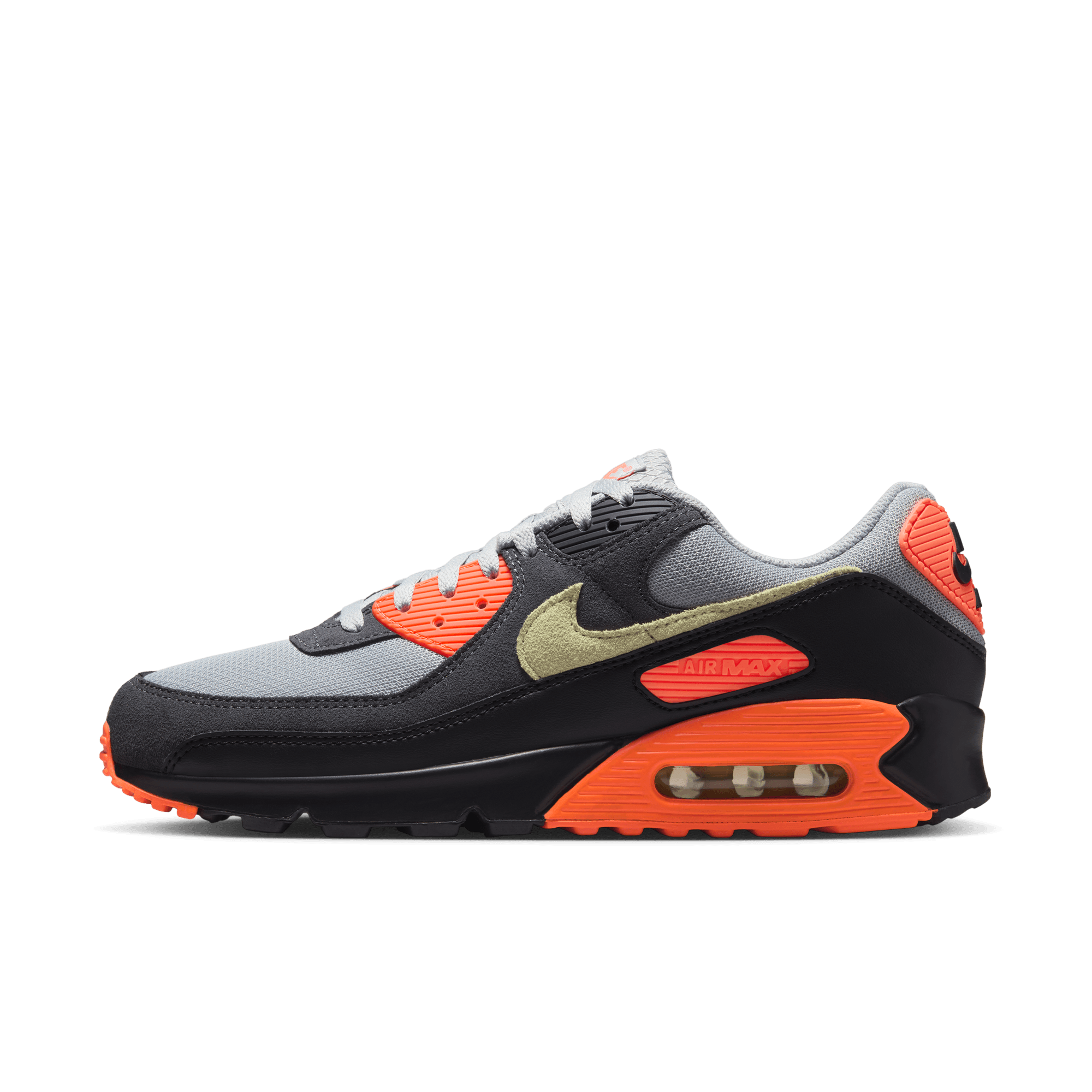 Men's Nike Air Max 90 "Smoke Grey Hyper Crimson"