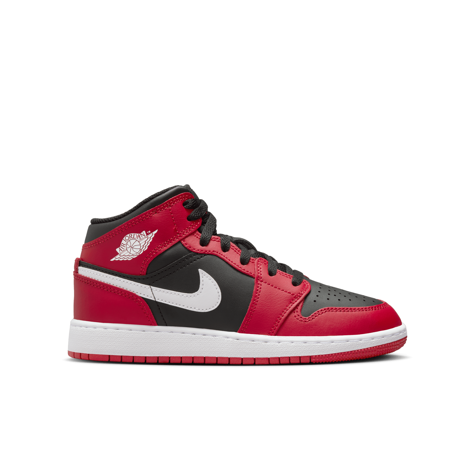 Big Kids' Air Jordan 1 Mid "Gym Red Black White"
