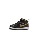 Baby/Toddler Jordan 1 Mid "Black Metallic Gold"