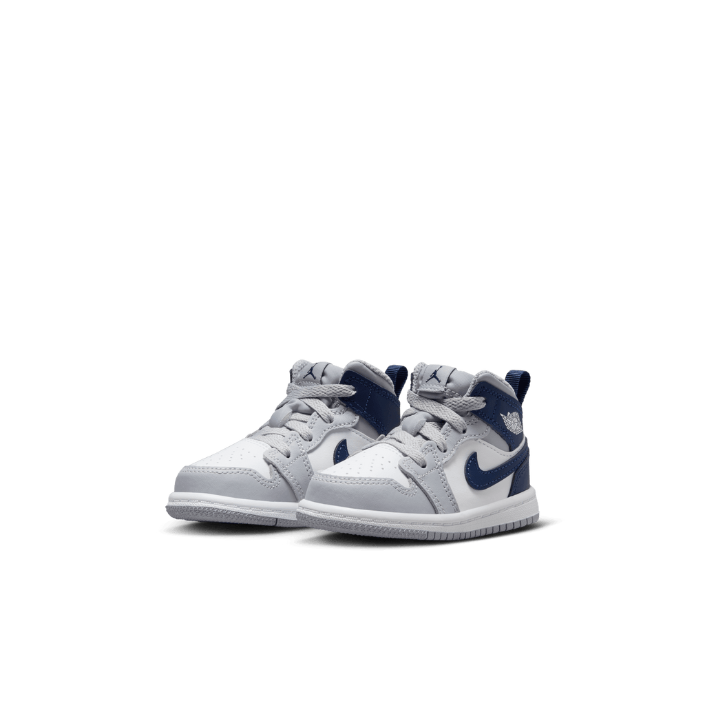 Baby/Toddler Jordan 1 Mid "Wolf Grey Midnight Navy"