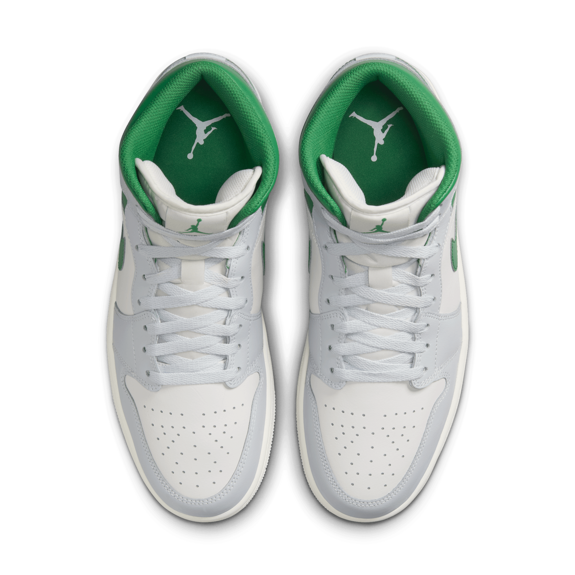 Men's Air Jordan 1 Mid "Summit White Lucky Green"