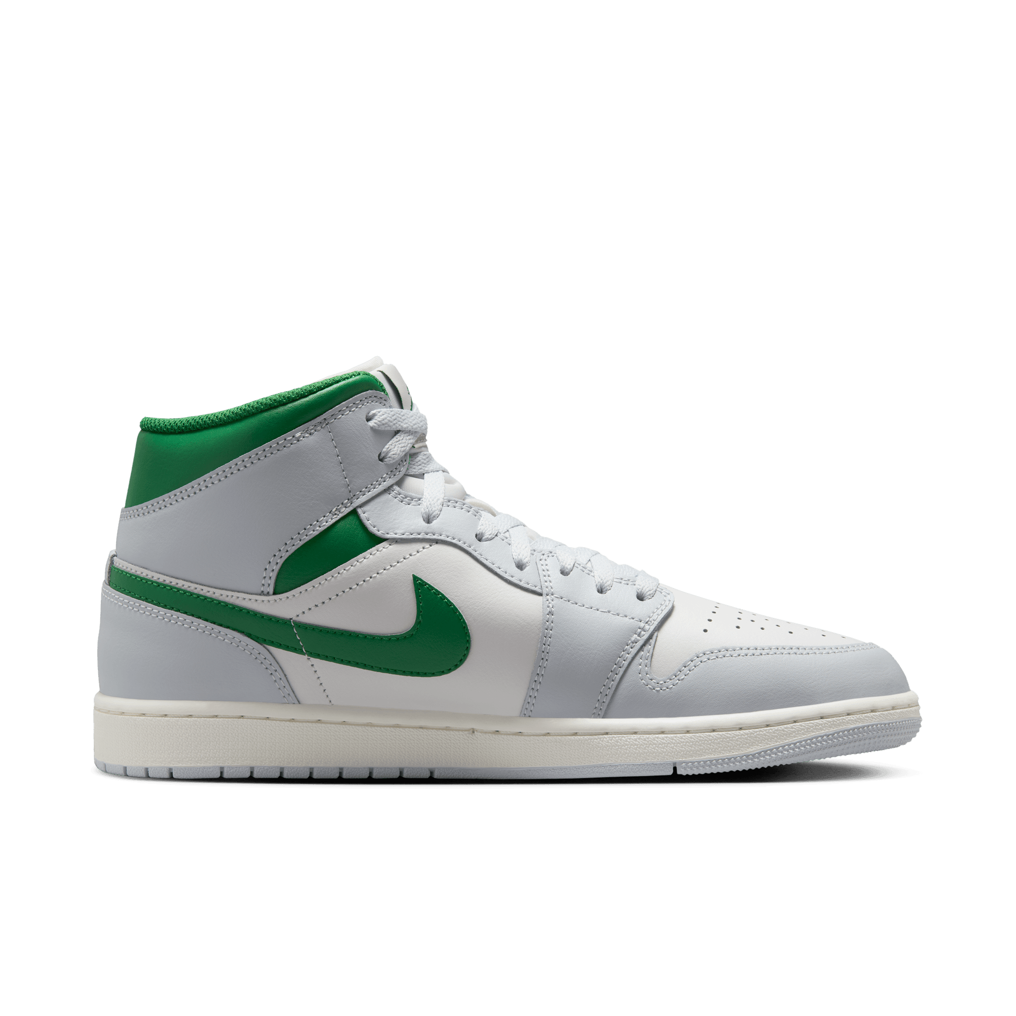 Men's Air Jordan 1 Mid "Summit White Lucky Green"