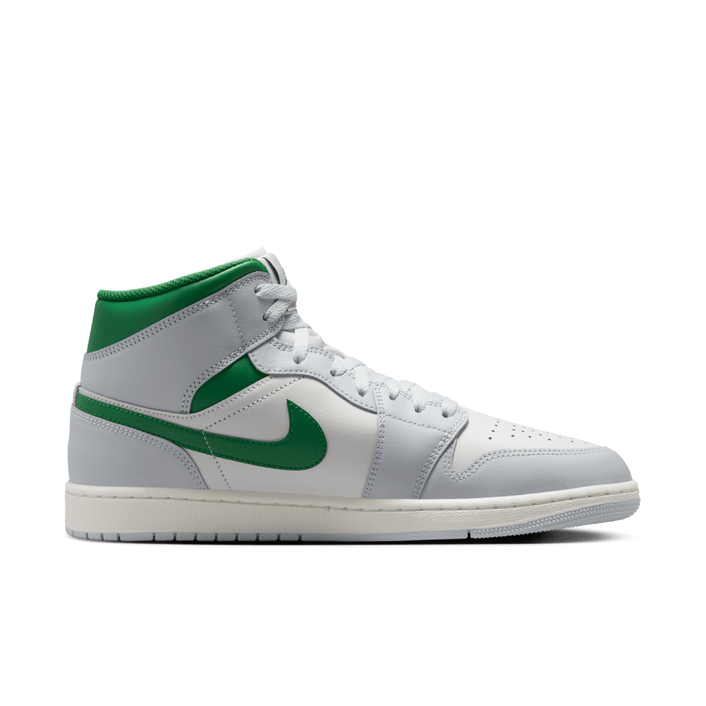 Men's Air Jordan 1 Mid "Summit White Lucky Green"