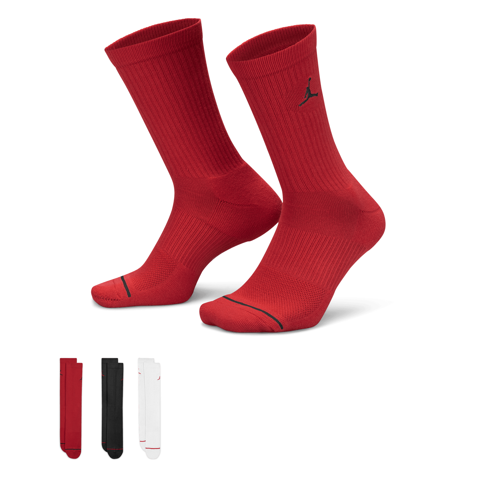 Jordan Everyday Crew Socks (3 pairs) "Multi-Color" (Unisex)