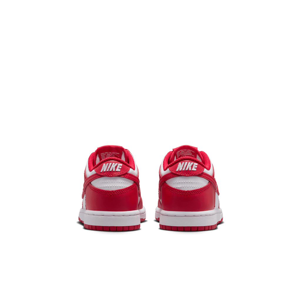 Little Kids' Nike Dunk Low "White University Red"