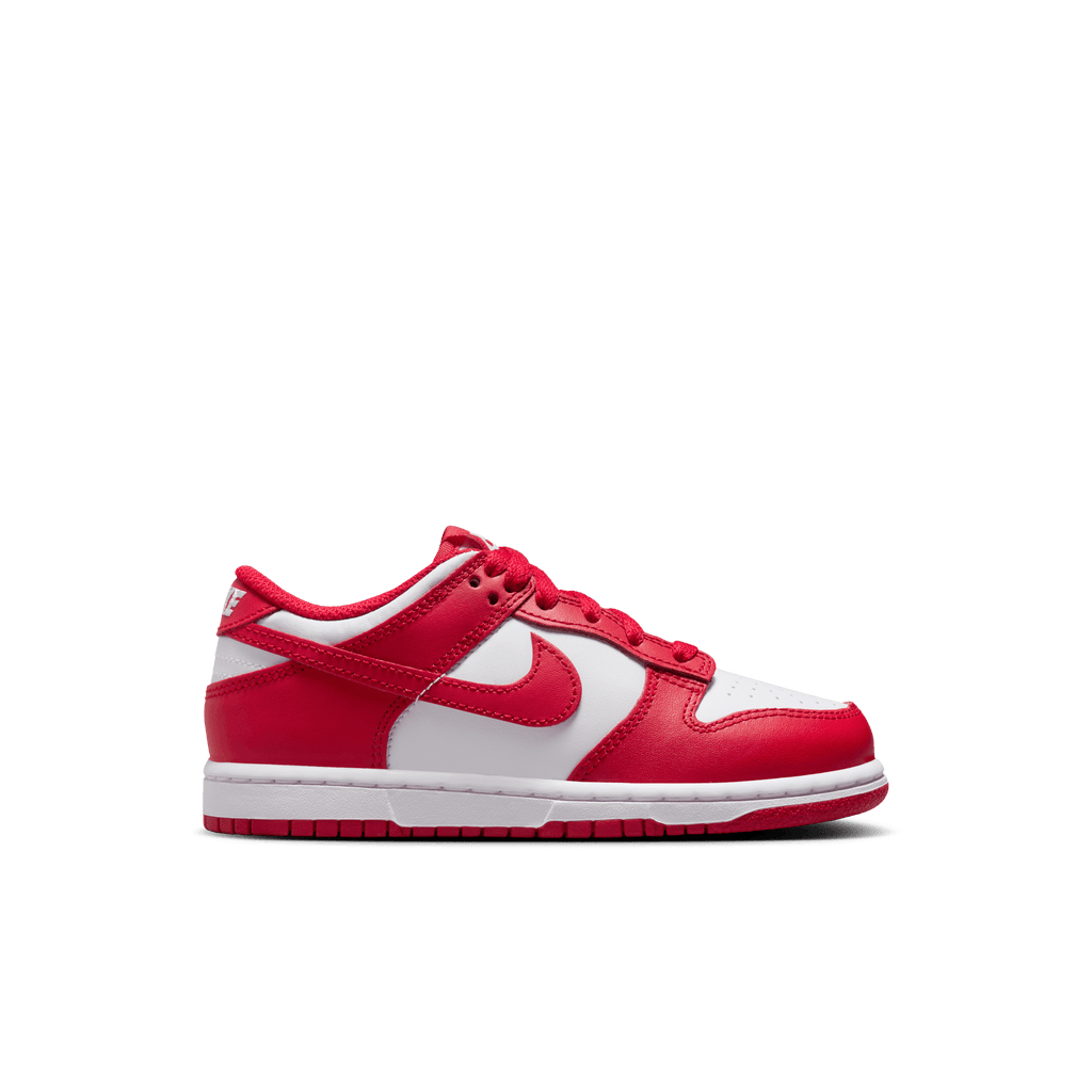 Little Kids' Nike Dunk Low "White University Red"