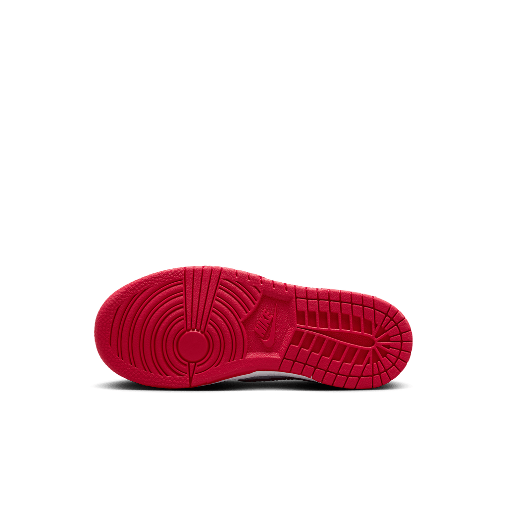 Little Kids' Nike Dunk Low "White University Red"
