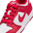Little Kids' Nike Dunk Low "White University Red"