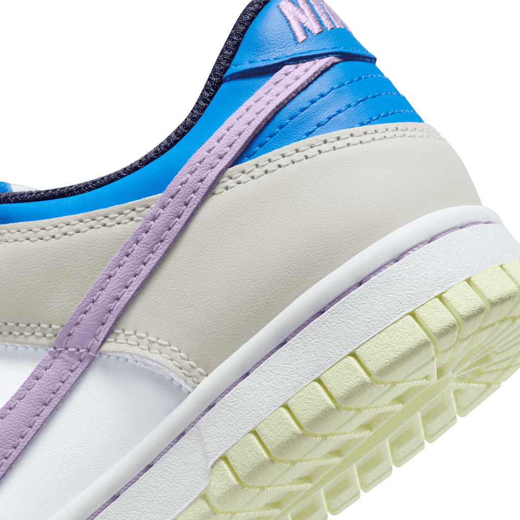 Big Kids' Nike Dunk Low "Khaki Blue Pink"