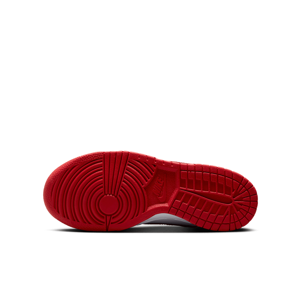 Big Kids' Nike Dunk Low "White University Red"