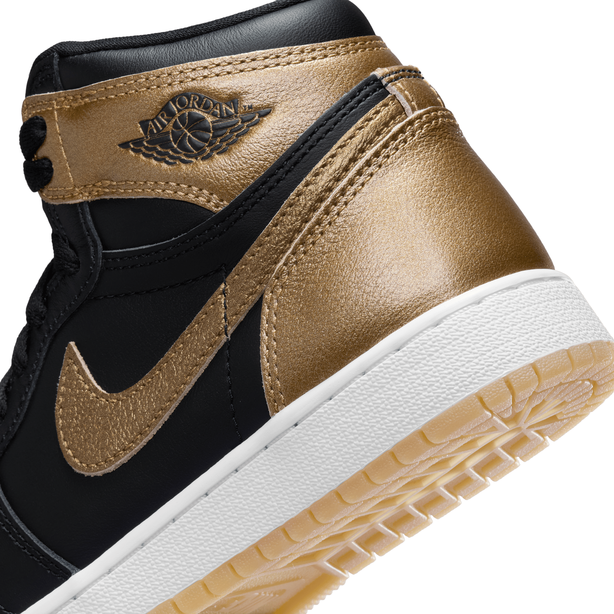 Big Kids' Air Jordan 1 High OG "Black Metallic Gold"