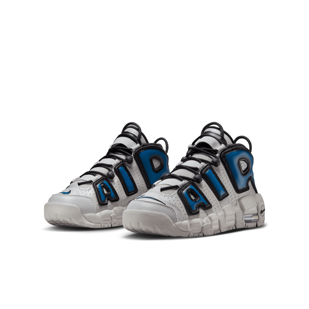 Big Kids' Nike Air More Uptempo "Industrial Blue-Iron Grey"