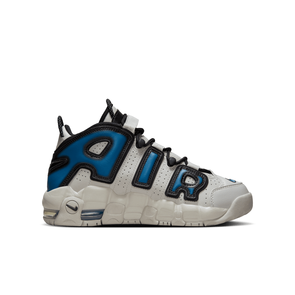 Big Kids' Nike Air More Uptempo "Industrial Blue-Iron Grey"