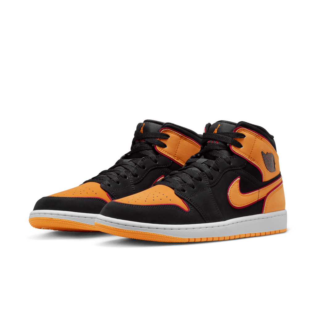 Men's Air Jordan 1 Mid SE "Fat Tongue Black Orange"