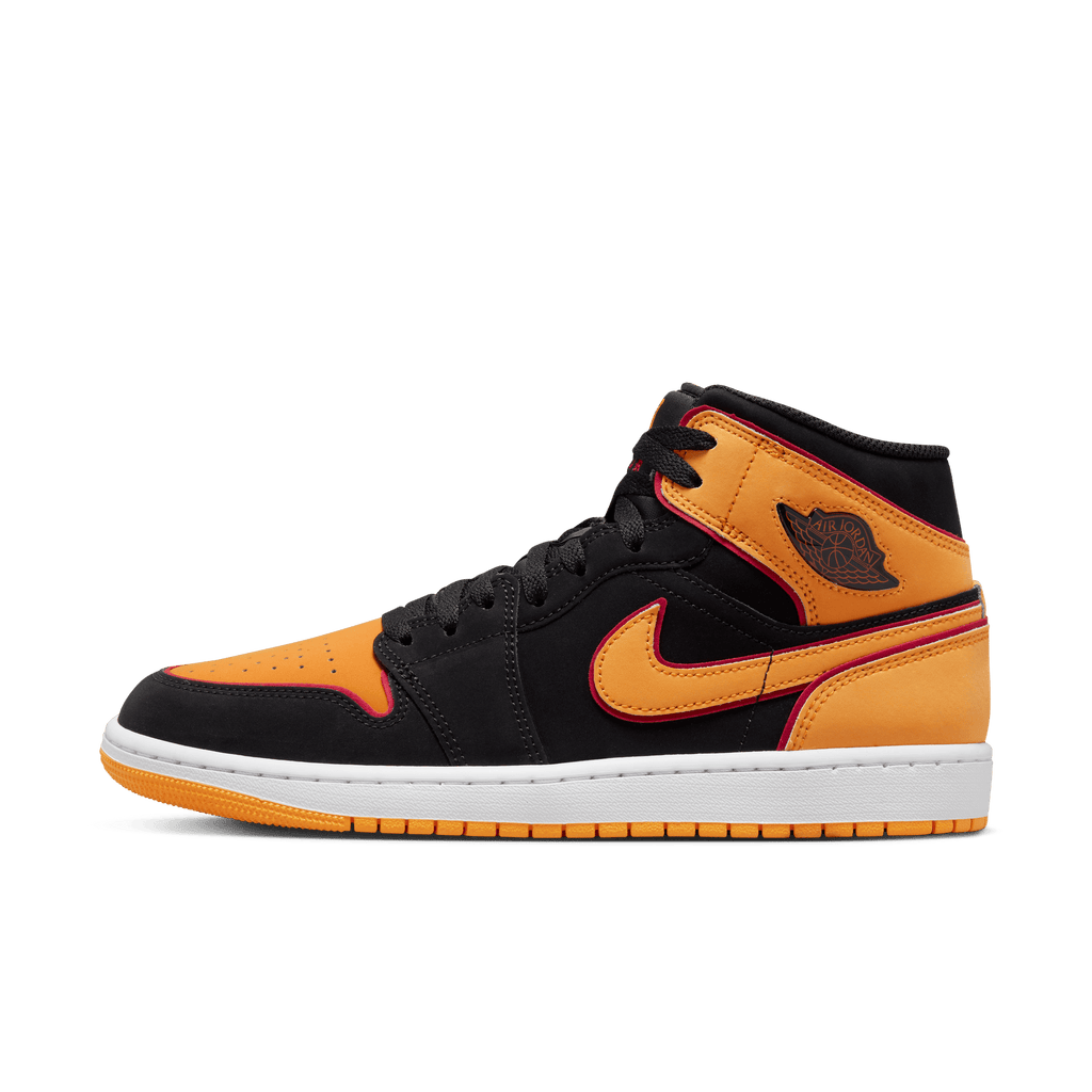 Men's Air Jordan 1 Mid SE "Fat Tongue Black Orange"